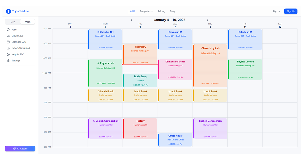 TrySchedule screenshot